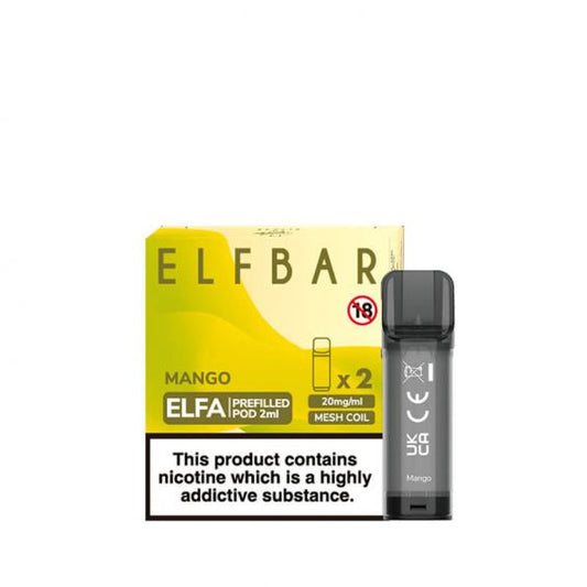 Elf Bar Elfa Mango Prefilled 2ml Pods 20mg 2-Pack