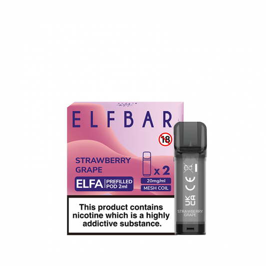 Elfa Strawberry Grape Prefilled Pods 20mg - 2 Pack