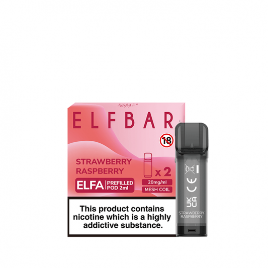 Elf Bar Elfa Strawberry Raspberry Prefilled disposable 2ml pod x 2