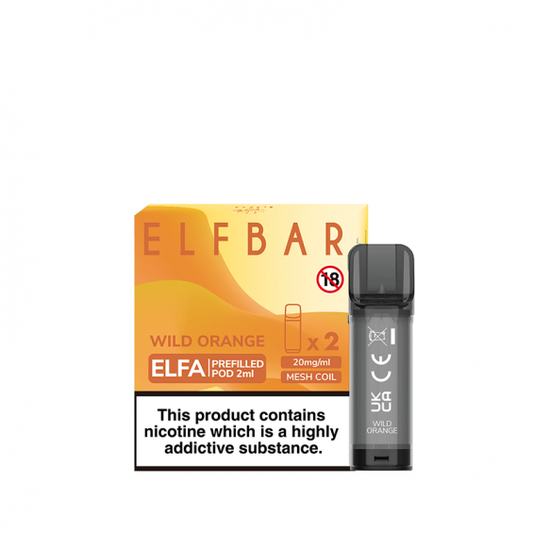 Elf Bar Elfa Wild Orange Prefilled disposable 2ml pod x 2